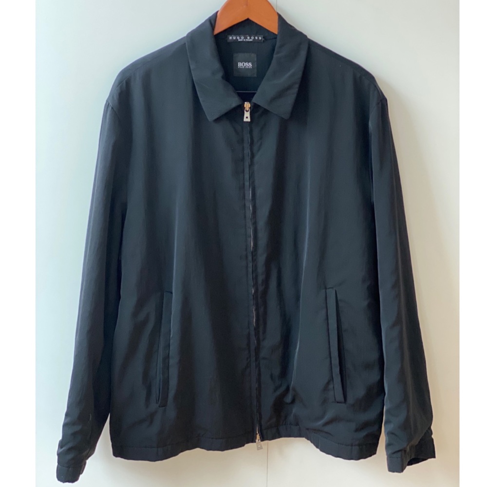 SOLD!! - HUGO BOSS Men’s Black Water Repellent Jacket, XL